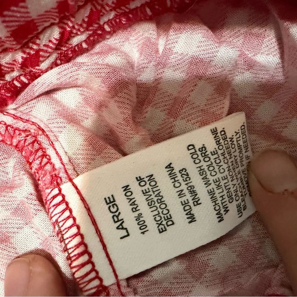 Red Gingham Girls' Pajama Set - Tank Top & Shorts